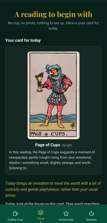 Telve's daily tarot card and reflection