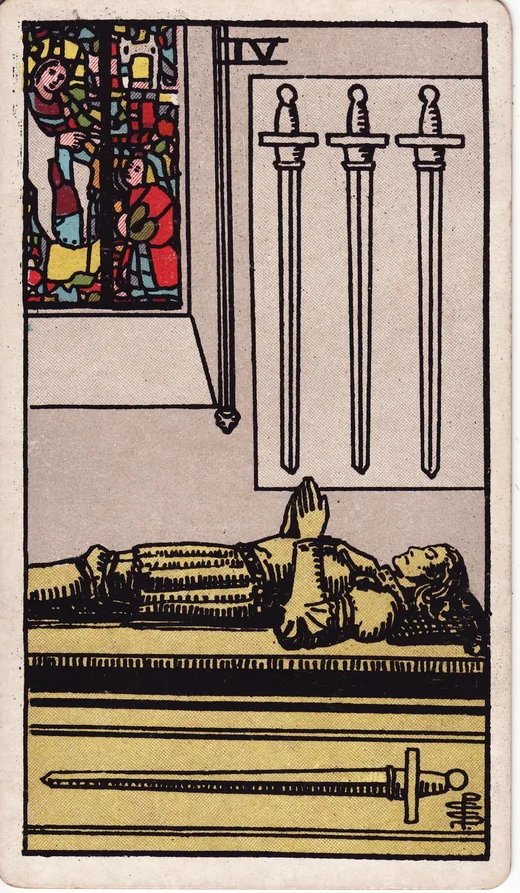 Four of Swords tarot card (Rider-Waite-Smith)