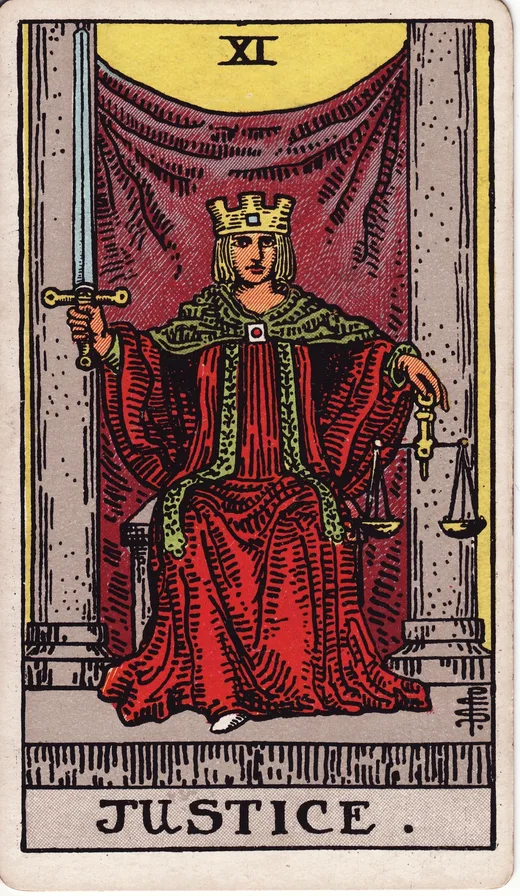 Justice tarot card (Rider-Waite-Smith)