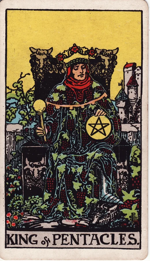King of Pentacles tarot card (Rider-Waite-Smith)