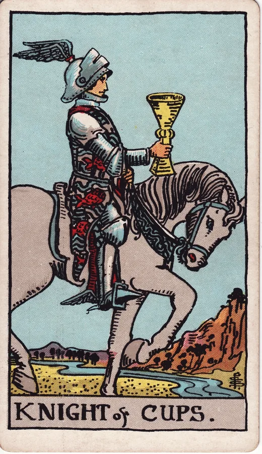 Knight of Cups tarot card (Rider-Waite-Smith)