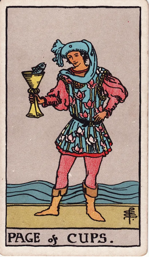 Page of Cups tarot card (Rider-Waite-Smith)