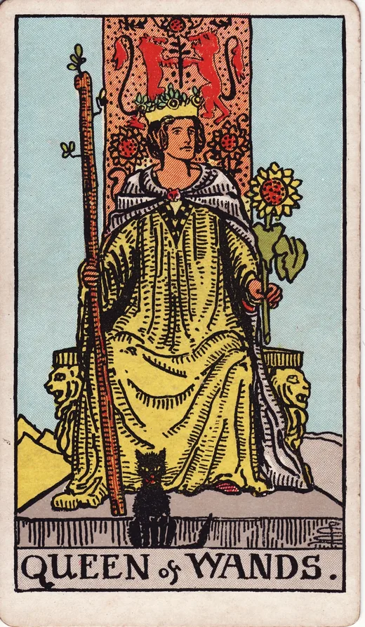 Queen of Wands tarot card (Rider-Waite-Smith)